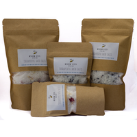 Pochette d'emballage en papier kraft écologique à fermeture éclair sur support Ziplock conception personnalisée sacs d'emballage refermables pour sel de bain café pour les aliments