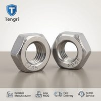 Écrous hexagonaux métriques Tengri en acier inoxydable duplex S31803 1.4462 SS2205 DIN 934 M3 à finition passivée pour applications automobiles et industrielles