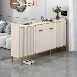Factory Customizable Luxury Paint Shoe Rack Cabinet White Gold High Quality Expandable Clothes Stands Shoe Racks In Living Room