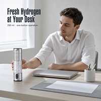 290ML Wasserstoffreiche Wasserflasche Nano-Wasserstoff-Wassergenerator Batteriebetrieben für Auto und Wohnmobil Edelstahl-Elektrolyse-Ionisierer