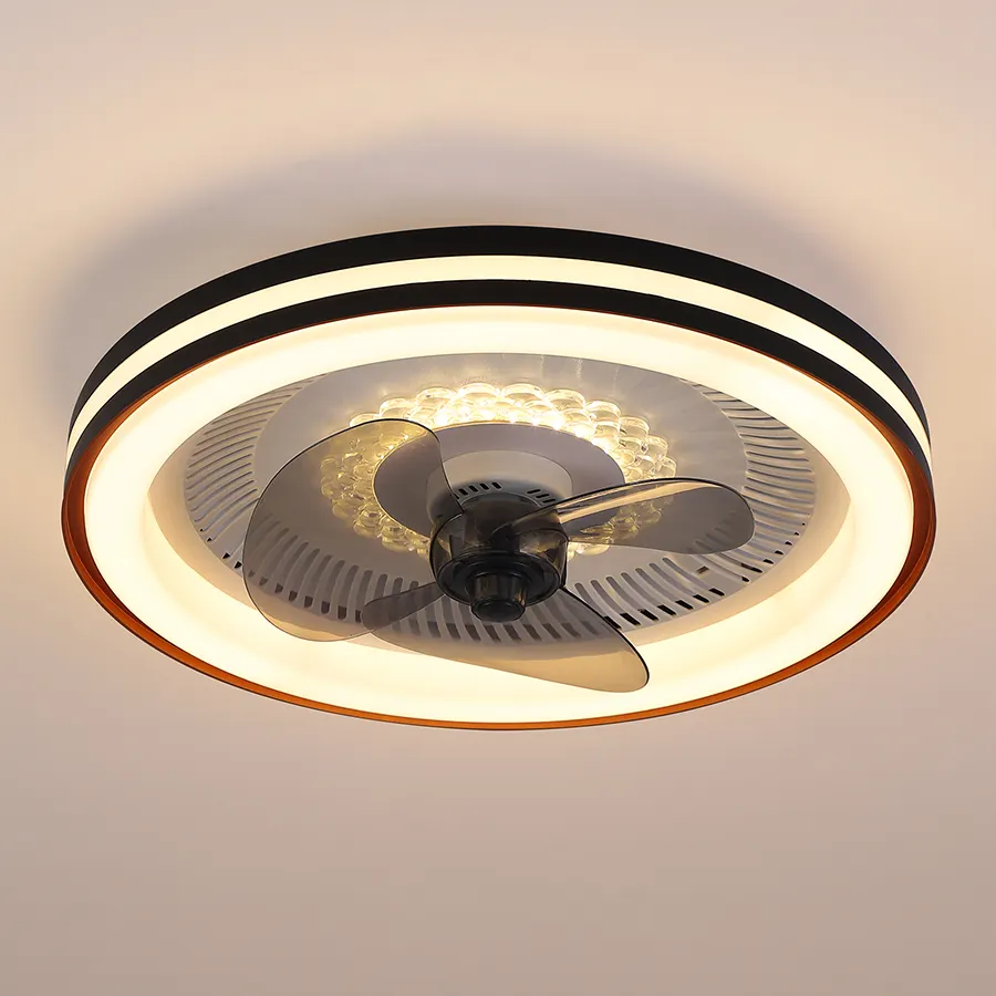 Yatak odası LED ışıklı tavan fanı kapalı açık LED tavan fanı ile duvara kontrol LED ışıklı tavan fanı mutfak restoran