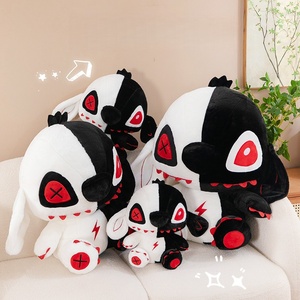 Coussin personnalisé en peluche super douce, motif <span class=keywords><strong>elfe</strong></span> noir de dessin animé, avec rembourrage en coton PP pour le soulagement du stress - Product Image 1