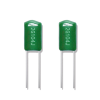 Condensateurs en ligne en polyester vert CL11 en gros, film polyester Mylar, 100V 250V 400V 630V 102J 104J 222J 474J 683J