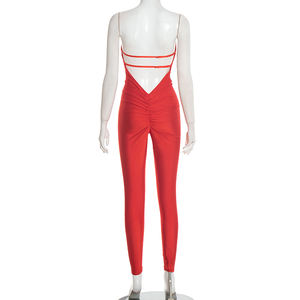 Combinaison sans dos Viviblook D25JP574, combinaison sans manches, nouvelle combinaison moulante sexy sans bretelles, combinaison une pièce moulante pour femmes - Product Image 3