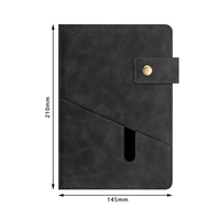 PQ Magnetisches Schnappverschluss-Notizbuch mit Anpassbarem Muster, Personalisiertes Geschenkset, Maßgefertigtes Leder-Geschäftsnotizbuch, Umweltfreundliches Gewebe