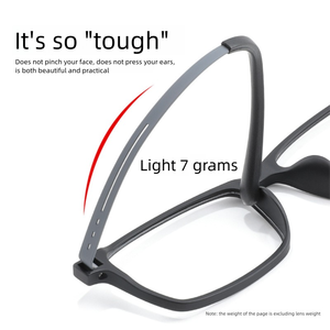 Monturas de cristal <span class=keywords><strong>retro</strong></span> ultraligeras para hombre, venta al por mayor, 9826 monturas de gafas, gafas graduadas rectangulares negras de negocios - Product Image 3