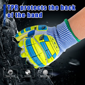 Cut Grip Guantes de mecánica de alta resistencia Material duradero Guantes de trabajo de impacto de cuero Guantes de seguridad de aceite y gas - Product Image 5