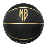 Ballon de basketball personnalisé avec logo, en caoutchouc naturel durable, noir, en gros, pour équipes sportives, extérieur, taille 7, personnalisez votre marque OEM