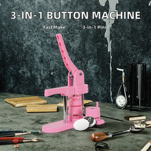 Cheap Manual <b>Plastic</b> <b>Slide</b> Style 3-in-1 Button Pin Machine New Fast Production for Home/Printing Shops Use - Product Image 2