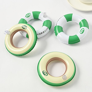 Mini bouée de natation en PVC de la marque XC, célèbre sur Internet, avec motif de fruits et base porte-gobelet en forme de crème glacée, ornements décoratifs fabriqués au Zhejiang - Product Image 2