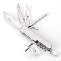 Couteau de poche multifonction 11-en-1 en acier inoxydable avec lime, lame de scie et tournevis - Outil de survie pliable pour le camping et les activités de plein air, personnalisable OEM