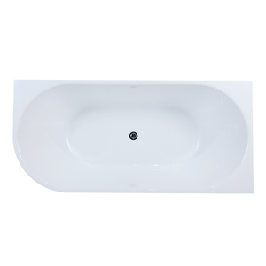 <span class=keywords><strong>Baignoire</strong></span> autoportante acrylique trempage ovale pantoufle avec tuyau de vidange chromé CUPC certifié dos au <span class=keywords><strong>mur</strong></span> - Product Image 1