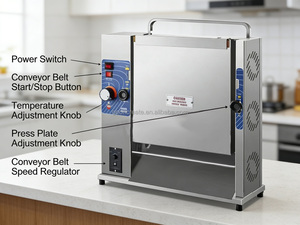 Máquina Tostadora Automática Comercial de 1600W para Hacer Pan de Hamburguesa, de Acero Inoxidable 304, Alta Productividad - Product Image 6