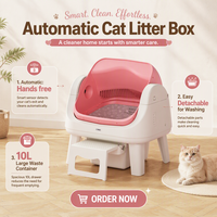 AutoScooper 12 Lite Bac à litière automatique pour chat, entrée par marchepied amovible, protection de sécurité par capteur infrarouge, accès facile pour plusieurs chats