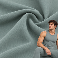 Tissu extensible en tricot de nylon, largeur 174 cm, 92 % nylon, 8 % élasthanne, uni, pour vêtements de mode et vêtements de sport