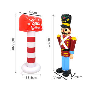Jouets de dessin animé gonflables en PVC Père Noël Bonhomme en pain d'épice <span class=keywords><strong>Sentry</strong></span> Décoration de réveillon de Noël Ornement de centre commercial de rue de la ville - Product Image 2