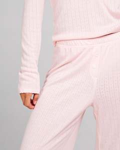 Set <span class=keywords><strong>Pigiama</strong></span> Personalizzato da <span class=keywords><strong>Donna</strong></span> in Cotone con Stampa, Scollo a V, Maniche Lunghe, <span class=keywords><strong>Pantaloni</strong></span> a Gamba Larga, Vita Elastica, Traspirante - Product Image 4