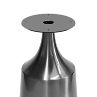 Table Basse Commerciale Robuste pour Restaurant avec Plateau en Acier Inoxydable et Pierre Frittée