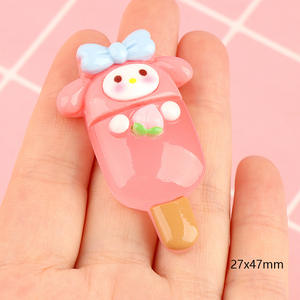 Abalorio de resina de helado luminoso bonito de dibujos animados de alta calidad, accesorios de Material artesanal DIY - Product Image 1