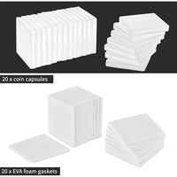 Carré Coin Capsule Snap Holder Plastique Argent Dollar Coin Capsule 2x2 Pouces Demi Dollar Holder Coin Capsule Case