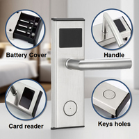 Serrure de porte d'hôtel Carte Rfid Code numérique TTlock Serrures de porte intelligentes d'hôtel Poignée Carte-clé pour hôtel Homestay Cerraduras Inteligentes