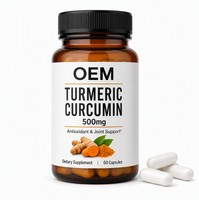 Capsules de Curcuma et Curcumine 500mg à Marque Blanche OEM – Antioxydant et Soutien Articulaire – Complément Alimentaire pour Acheteurs de Marques