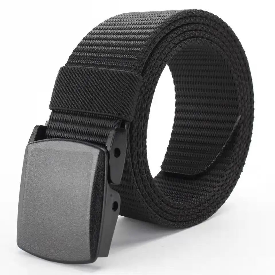 New arrival fashion tactical belt with plastic buckle for man and women