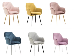Fauteuils multifonctionnels populaires de boucle de chaise de vanité avec des chaises de salle à manger de jambes en métal pour le restaurant - Product Image 2