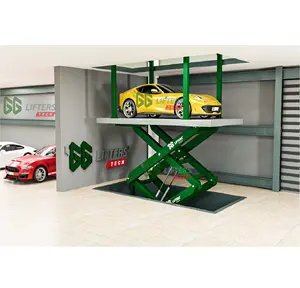 Unterirdische Garage Büroparkgeräte gebrauchte Scheren-Autoaufzug hydraulischer Parklift kundenspezifischer 3-Tonnen-Boden-Aufzug