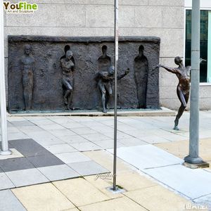 Scultura YOUFINE in Bronzo a Grandezza Naturale 3D della Libertà, Stile Libero, <span class=keywords><strong>da</strong></span> <span class=keywords><strong>Parete</strong></span>, che Esce di Dietro al Muro - Product Image 6