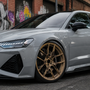 Rines Forjados Personalizados GW de 18, 19, 20 y 21 Pulgadas, 5x112, 5x120, Acabado Dorado Satinado para BMW M5, <span class=keywords><strong>M8</strong></span>, Maserati Ghibli, <span class=keywords><strong>Aston</strong></span> <span class=keywords><strong>Martin</strong></span>, Rines de Aluminio Billet 6061-T6 - Product Image 3