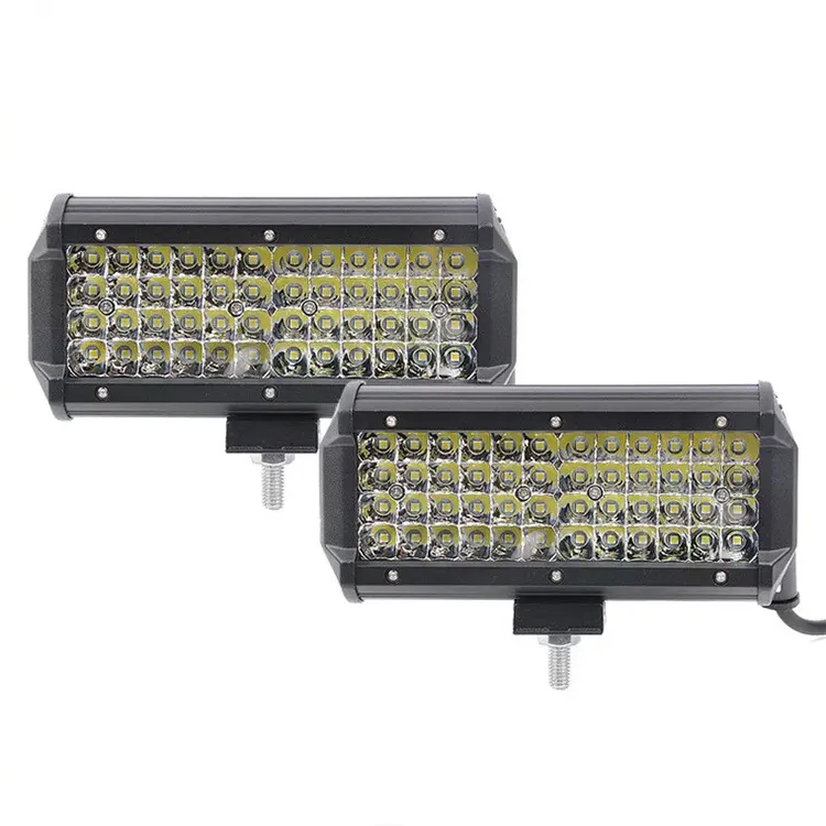 Barra de luz estroboscópica LED Aurora para carro novo 144W Luzes Off Road longas 7 polegadas