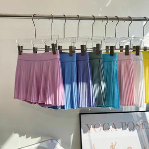 DK25059 da donna a vita alta abbigliamento sportivo da Golf leggero e traspirante gonna a pieghe da palestra con tasca - Product Image 1