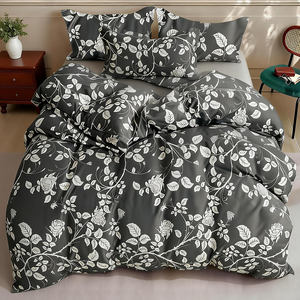 Ensemble de housse de couette en coton lavable écologique de haute qualité, imprimé 3D, sublimation végétale, 200TC, style européen-américain, tissé à la maison, 40 - Product Image 1