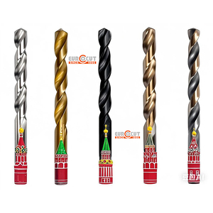 EUROCUT yüksek hızlı çelik <span class=keywords><strong>HSS</strong></span> M35 kobalt düz şaft büküm matkap ucu çelik Metal veya dökme demir için - Product Image 1