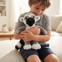 Peluche personnalisée de 25 cm, jouet en peluche lémur, jouet en peluche doux