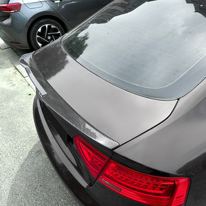 Audi A5 8T 2007-2016 Sportback Rear Spoiler Piano Black Carbon Fiber Texture ABS Wing Shaped Trunk Lid Mount - Product Image 3