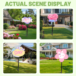 Metal Outdoor Yard Sign Stand Ground Stake Holder for Lawn <b>Garden</b> Parking Garage Use - Product Image 5