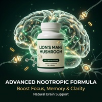 Champignon Crinière de Lion 500mg 120 Capsules Santé Cérébrale Clarté Mentale Concentration Mémoire Soutien Supplément Herbal Adulte Végétalien OEM ODM