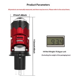 Bestverkochte T18 Through-hole <span class=keywords><strong>H4</strong></span> <span class=keywords><strong>Dual</strong></span>-lens 120W 12V 6000K motorfiets koplamp gemengde driekleurige upgrade LED auto - Product Image 4