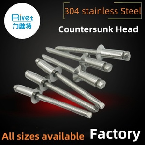 Rivets aveugles à tête fraisée ouverte en acier inoxydable 304, finement usinés, taille et matériau personnalisables, Remaches - Product Image 6