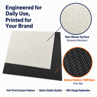 Tapis de salle de bain personnalisé, absorbant l'eau, surface en tissu de diatomite doux, base en caoutchouc naturel NBR, vente en gros OEM USA