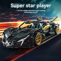 Harga Grosir Set Blok Bangunan Mobil Sport Cyber Model Apollo dari Plastik ABS Puzzle untuk Usia 7-9 Tahun Mainan DIY yang Kompatibel Hadiah