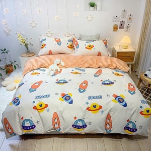 Juego de ropa de cama de algodón con estampado para el hogar, funda de edredón para apartamento de estudiantes, Sábana bonita, fundas de almohada - Product Image 5