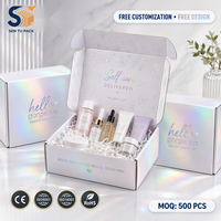 Boîte cosmétique, échantillon gratuit, boîte d'expédition en carton ondulé personnalisée, emballage couleur, vente en gros, directement de l'usine, OEM ODM