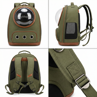 Sac à dos pour animaux de compagnie, nouvelle mode, écologique, en nylon, grande capacité, respirant, capsule spatiale panoramique, pour chiens jusqu'à 10 kg