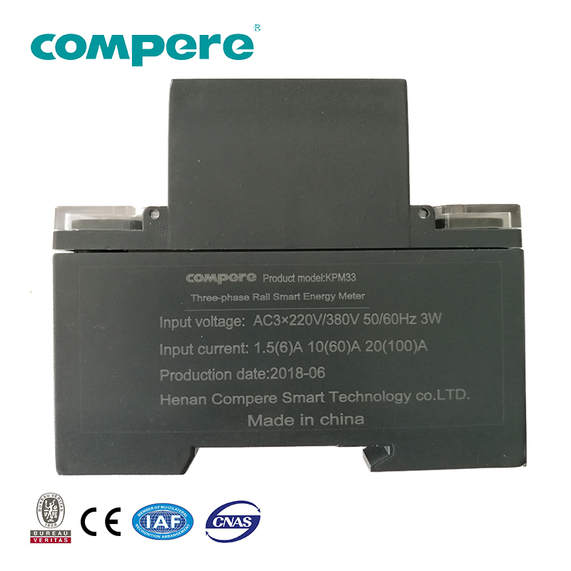 RS485 puerto de comunicación modbus 3 Fase inteligente digital de carril Din electricidad kwh de energía