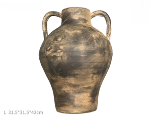 Vase de sol en fibre de terre cuite de style déco antique, hautement émaillé, moderne européen, intérieur/extérieur, écologique, pour plantation, 10L, hôtel/maison, pack - Product Image 3