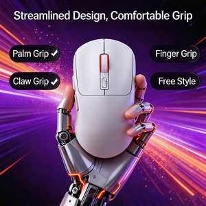 G19 Tri-Mode Gaming-Maus 70g Leichtgewicht BT 2.4G Kabellos Typ-C Kabelgebunden <span class=keywords><strong>5000</strong></span> DPI Aufladbare Ergonomische Maus für PC-Gamer - Product Image 4