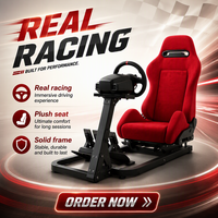 Siège en daim réglable EDDYSTAR noir universel pour simulateur de course, jeux et chaise de bureau, NE PAS UTILISER SUR ROUTE, UNIQUEMENT EN TOUT-TERRAIN